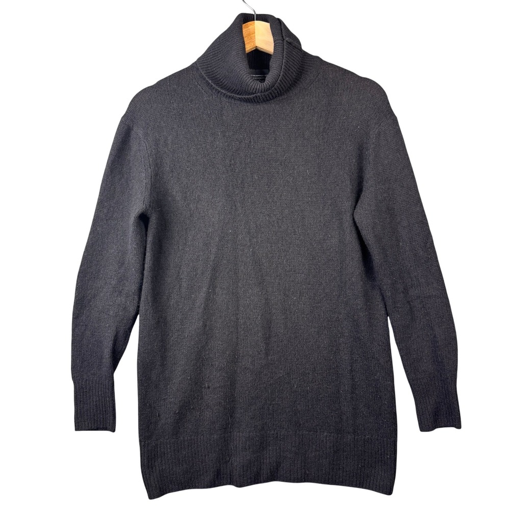 C by Bloomingdale's Cashmere Turtleneck Sweater Gray 2-Ply Knit XS Long Sleeve